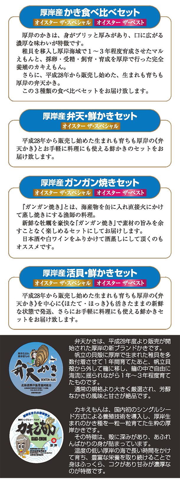 美食クラブオイスターお届け商品説明